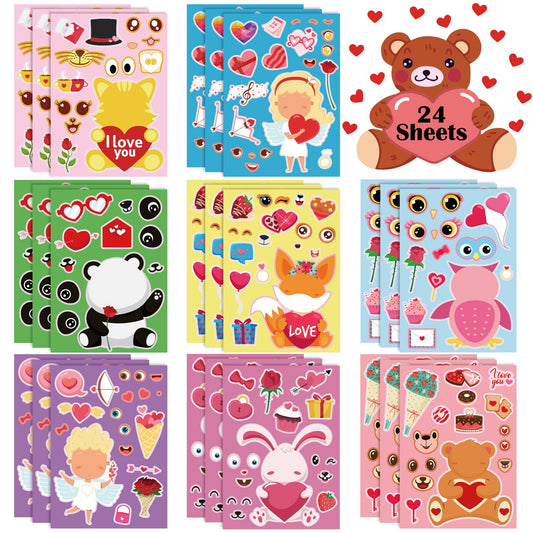 Valentines Party Supplies with DIY Stickers