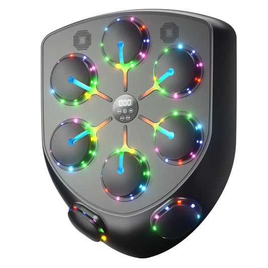 AzureHaven Music Boxing Machine with Seven Color LED Lights & Double Bluetooth Speaker – Interactive Punching Bag for Fitness, Rhythm Training & Stress Relief Home Gym Equipment for Adults