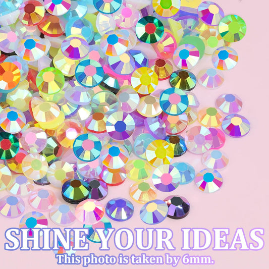 34000Pcs Resin Jelly Rhinestones for Bedazzling, Multicolor 3mm Flatback Gems for Diamond Art, Bedazzler Kit with 3Pcs 10ml B7000 Jewelry Glue for Bedazzle Thing Crafting Book Nail Art