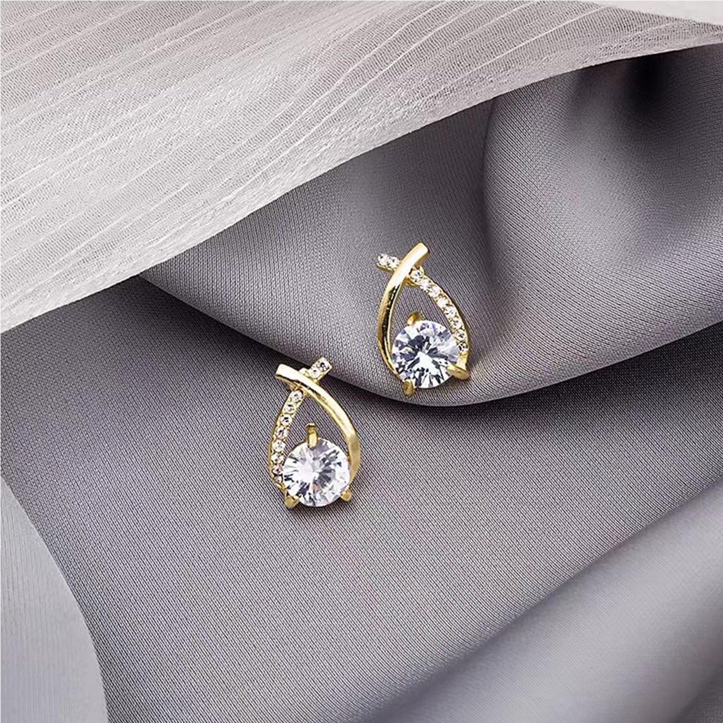 Lymphatic Earrings for Women Halolux Lymphvity Germanium Drainage Therapy Negative Ion Lymph Detox Earrings Jewelry (Gold)