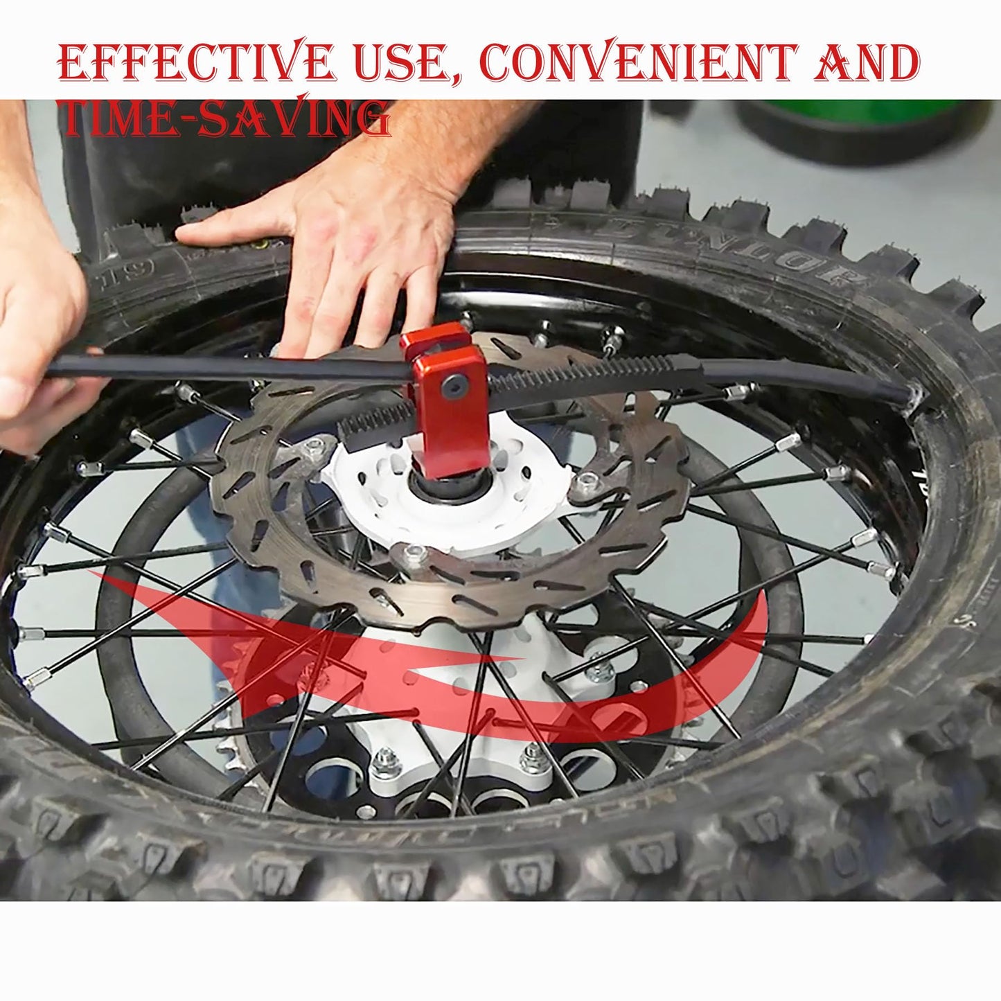 SUONE Dirt Bike Tire Changing Tools with Steel Spoons Kit for Enduro and Motocross Compact Dirt Bike Tire Changer for 16" to 21" Wheels Replacement (Complete Accessories)