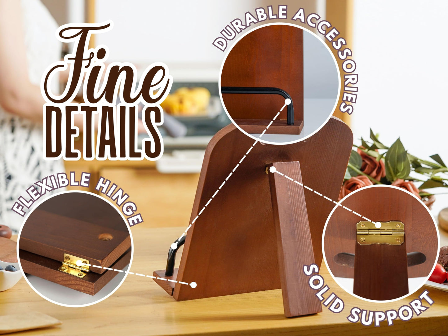 InnoBeta Gigi Gifts, Cookbook Stand for Kitchen Counter, Perfect Gifts for Gigi on Birthday, Adjustable Tablet Recipe Book Holder, Unique Family Kitchen Decor