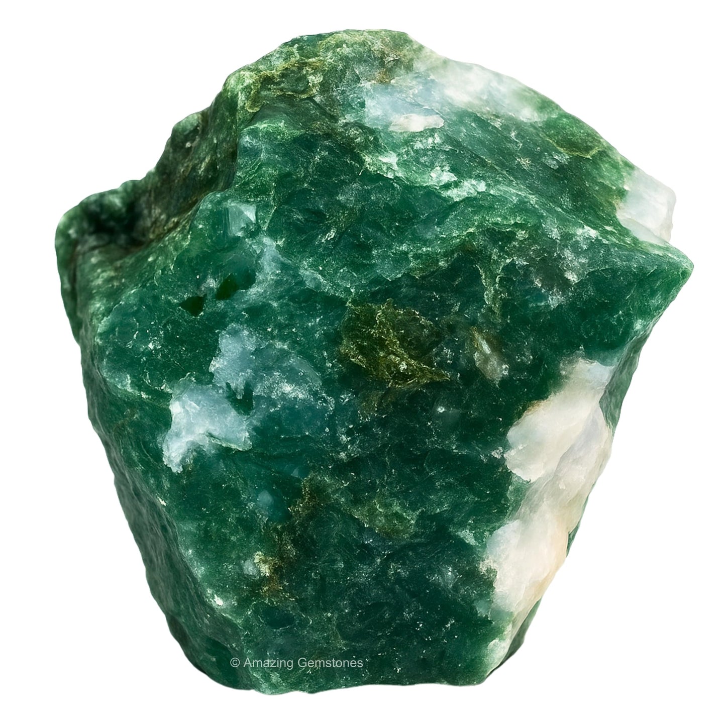 Amazing Gemstone Moss Agate Raw Crystals and Healing Stones, Natural Rocks for Tumbling and DIY Raw Stones and Crystals (5 Pieces)