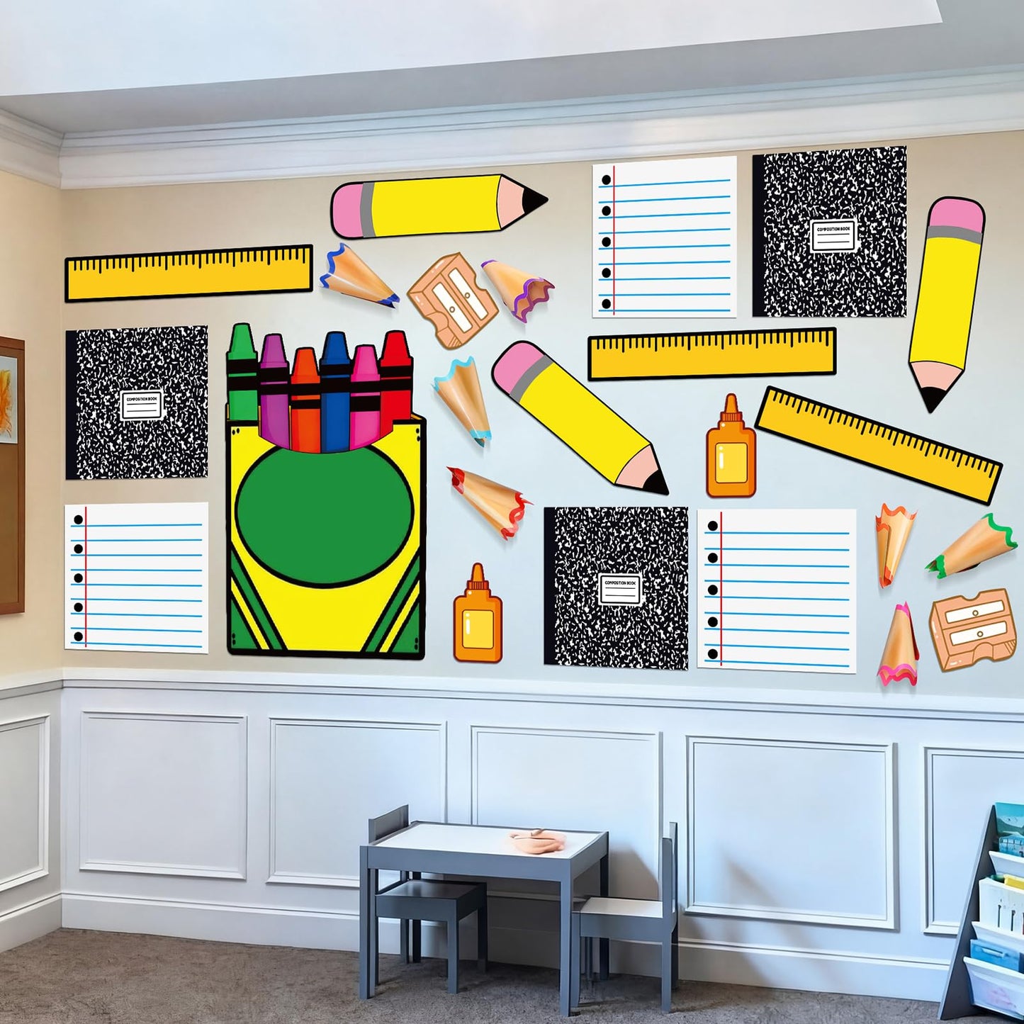Frienda 24 Pcs Preschool Graduation Party Decoration Pre-k Large DIY Backdrop Photo Booth Prop Classroom Bulletin Board Decorations Cardstock Cut-Outs Cards Kit Wall Decor Kindergarten Party Supplies