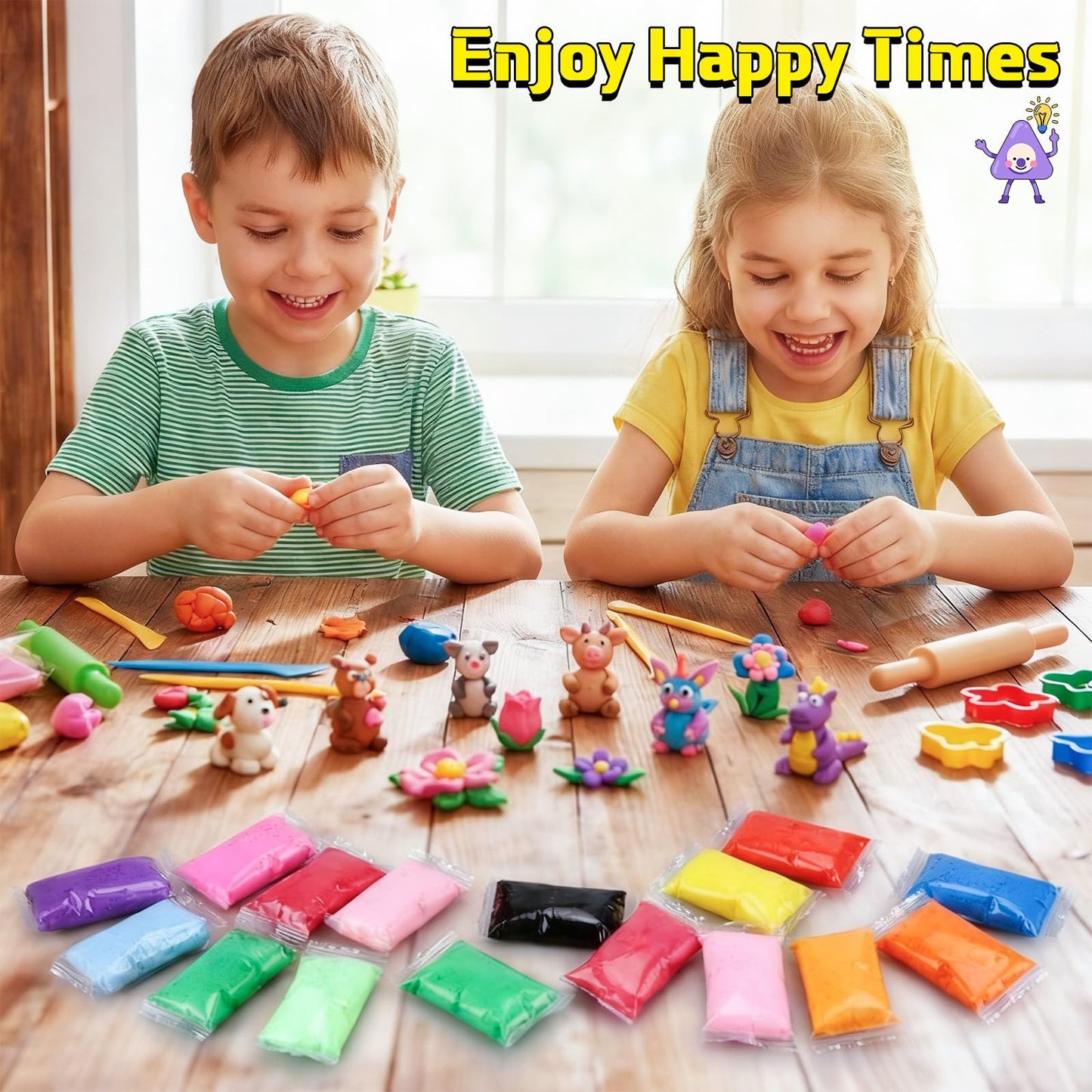 VioraWhite 72 Pcs 38oz Air Dry Clay Bulk Modeling Ultra Lightweight Foam Modeling Clay for Kids Adults DIY Gifts Party Arts Crafts and School Project Supplies(15 Colors)