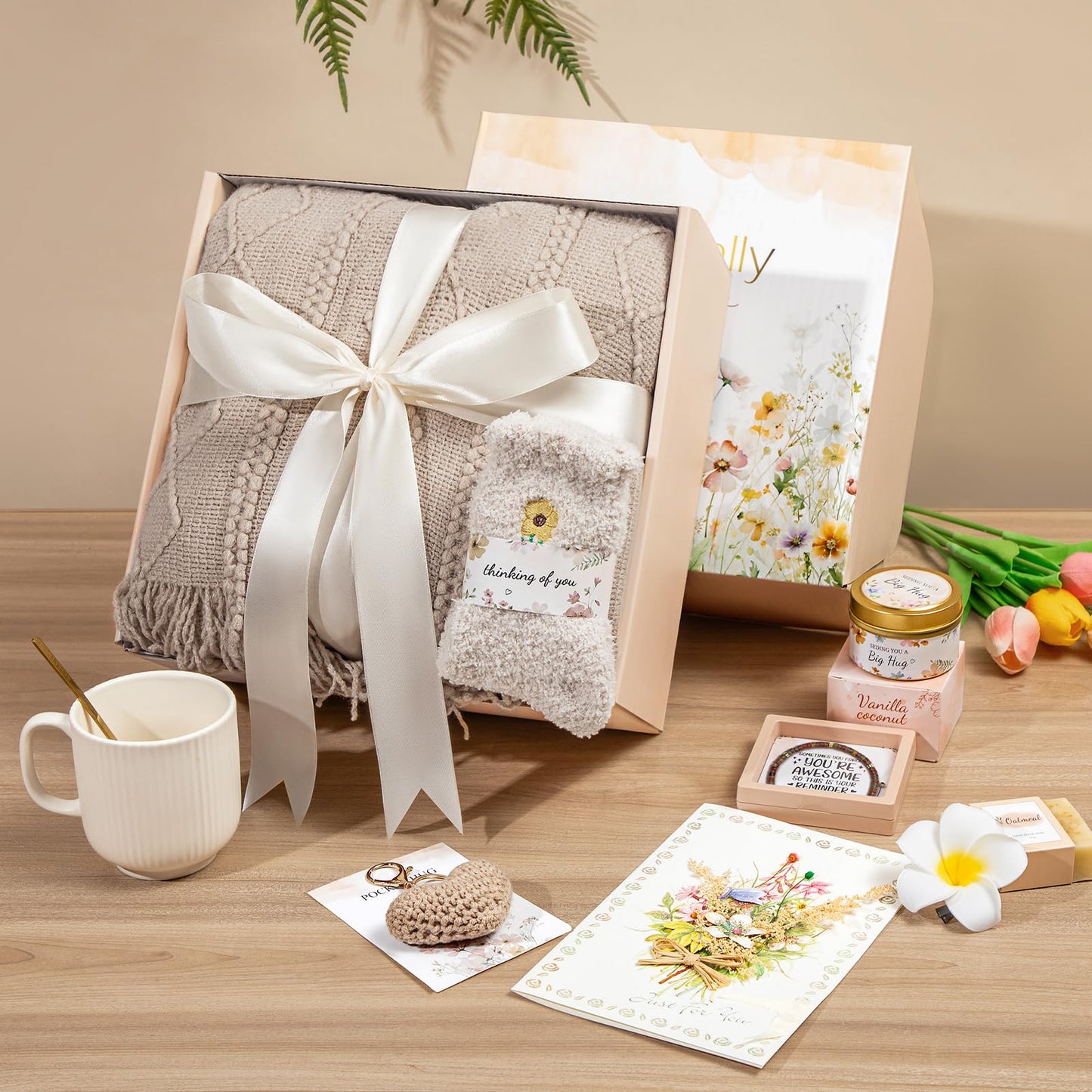 Mothers Day Gifts for Mom Wife Grandma Her Friends Sister,Birthday Gifts for Women Mom Daughter, Get Well Self Care Gift,Sympathy Gift Baskets Spa Gifts Set Thinking of You Inspirational Gift