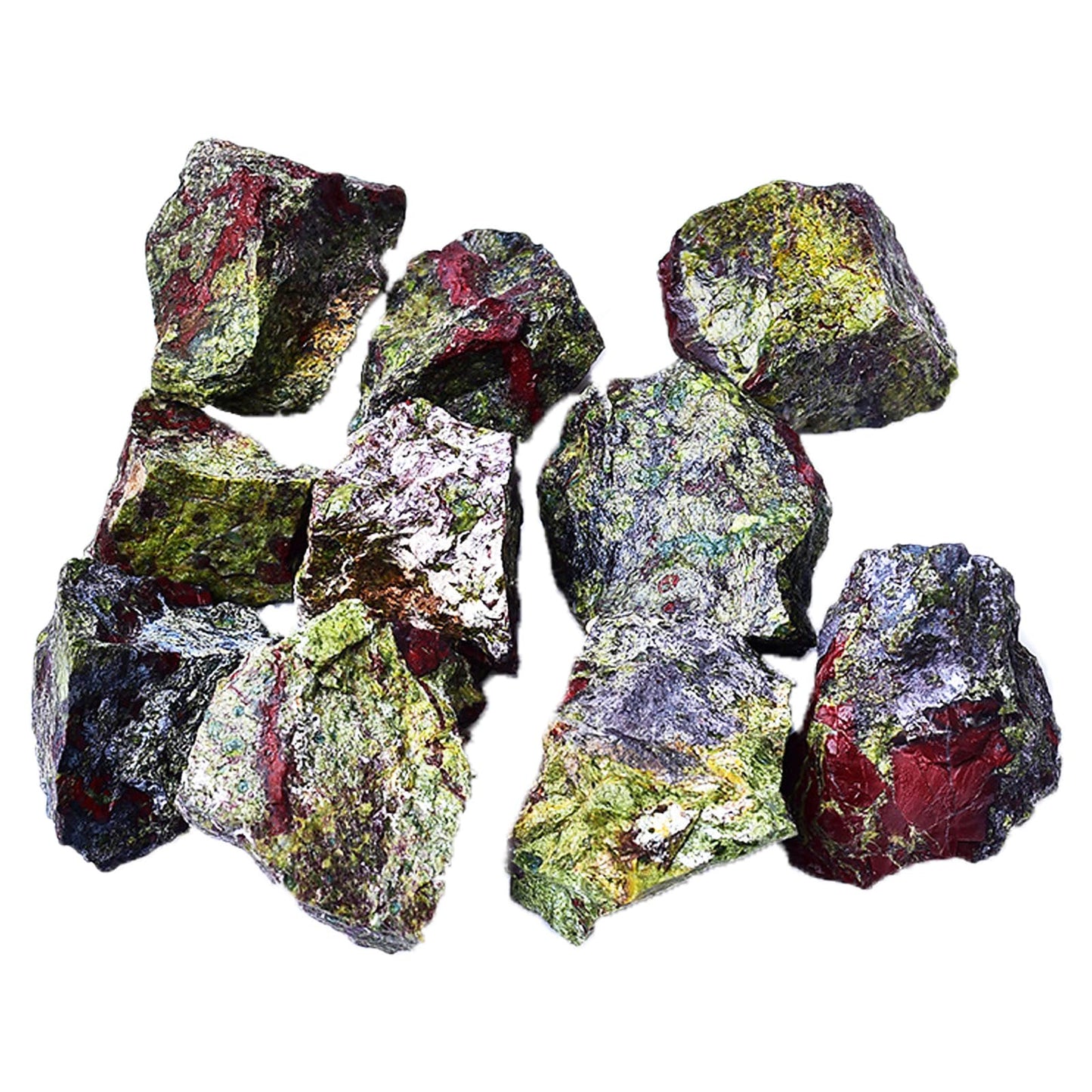 Raw Crystals, Large 1.2-2.0" Healing Crystal Natural Rough Stones for Intuition,Chakra,Meditation,Decoration,Polishing,Energy Work (Dragon Blood Stone, 3.5oz-0.8-1.2"raw Crystals)