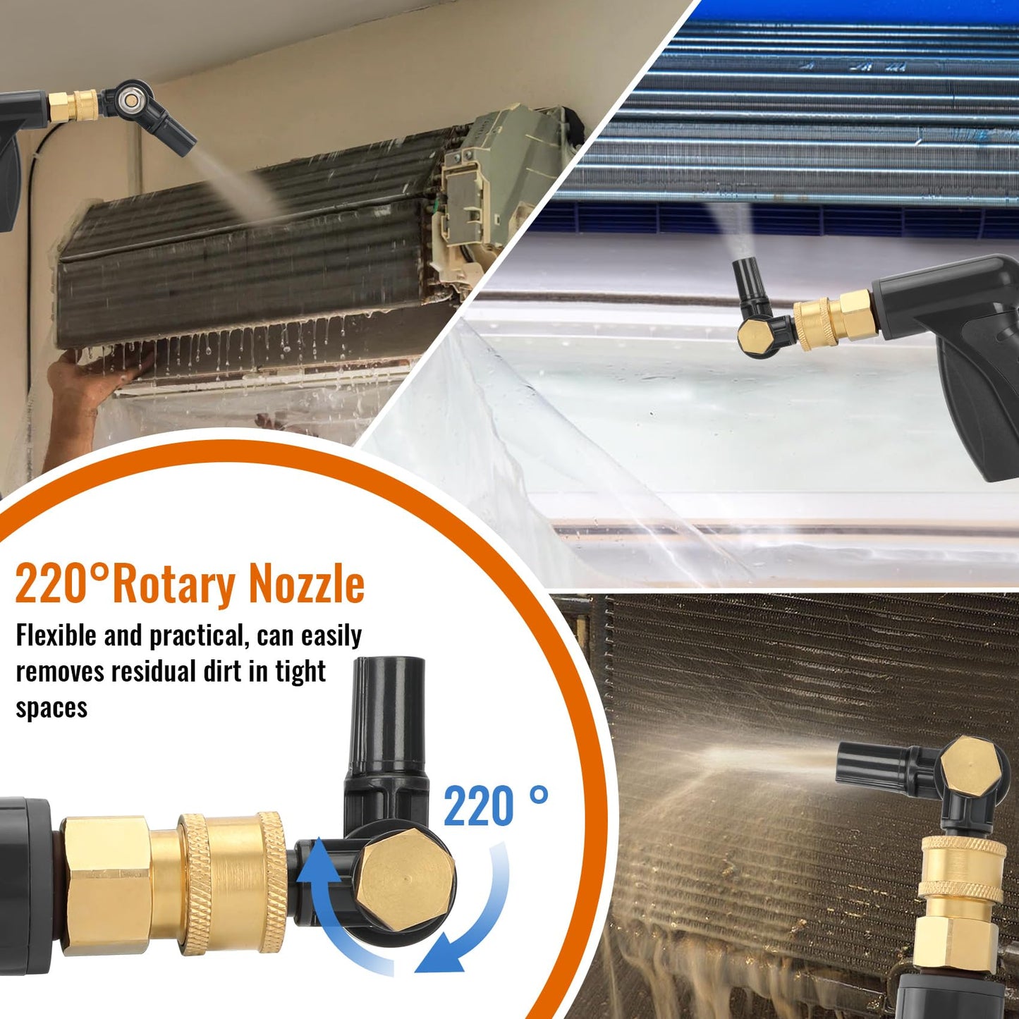 Updated ZPB140 Port A Blaster HVAC Coil Cleaning Sprayer,Portable Coil Jet Cleaner,HVAC Pressure Washer for AC 120V 80W Indoor or Outdoor Cleaning, Flow Rate 4L/min, Working Pressure 0.7-1.0MPa