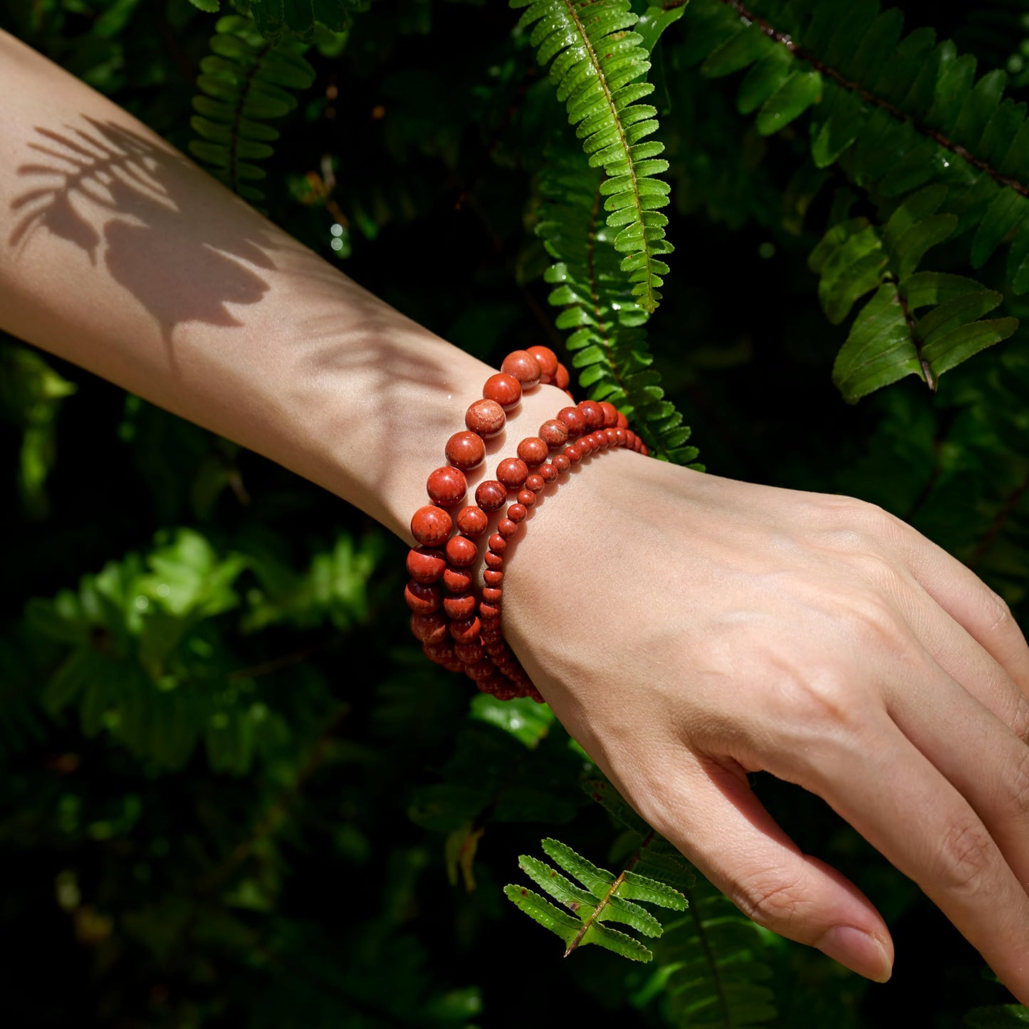 Red Jasper-Strong Base-8mm Beaded Bracelets for Women Handmade Semi Precious Natural Stone Stretch Elastic Jewelry Yoga Protection Gifts