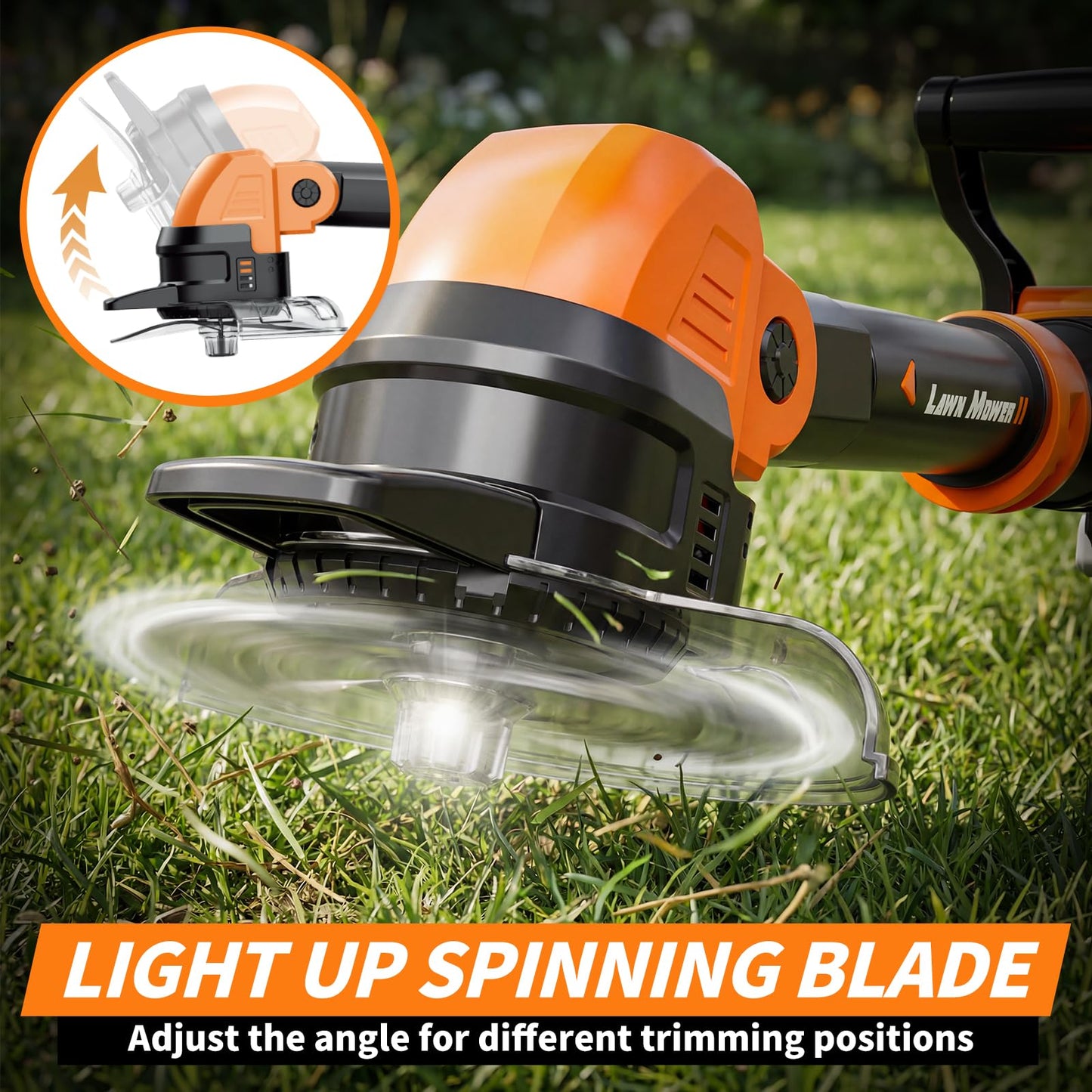 KidBloom Kids Gardening Tools Set, Kids Lawn Mower with Lights, Lawn Mower Toy with Sound On Off Switch, Toddler Outdoor Pretend Play Toys, Birthday Gifts for Boys 3 4 5 6 7 8+