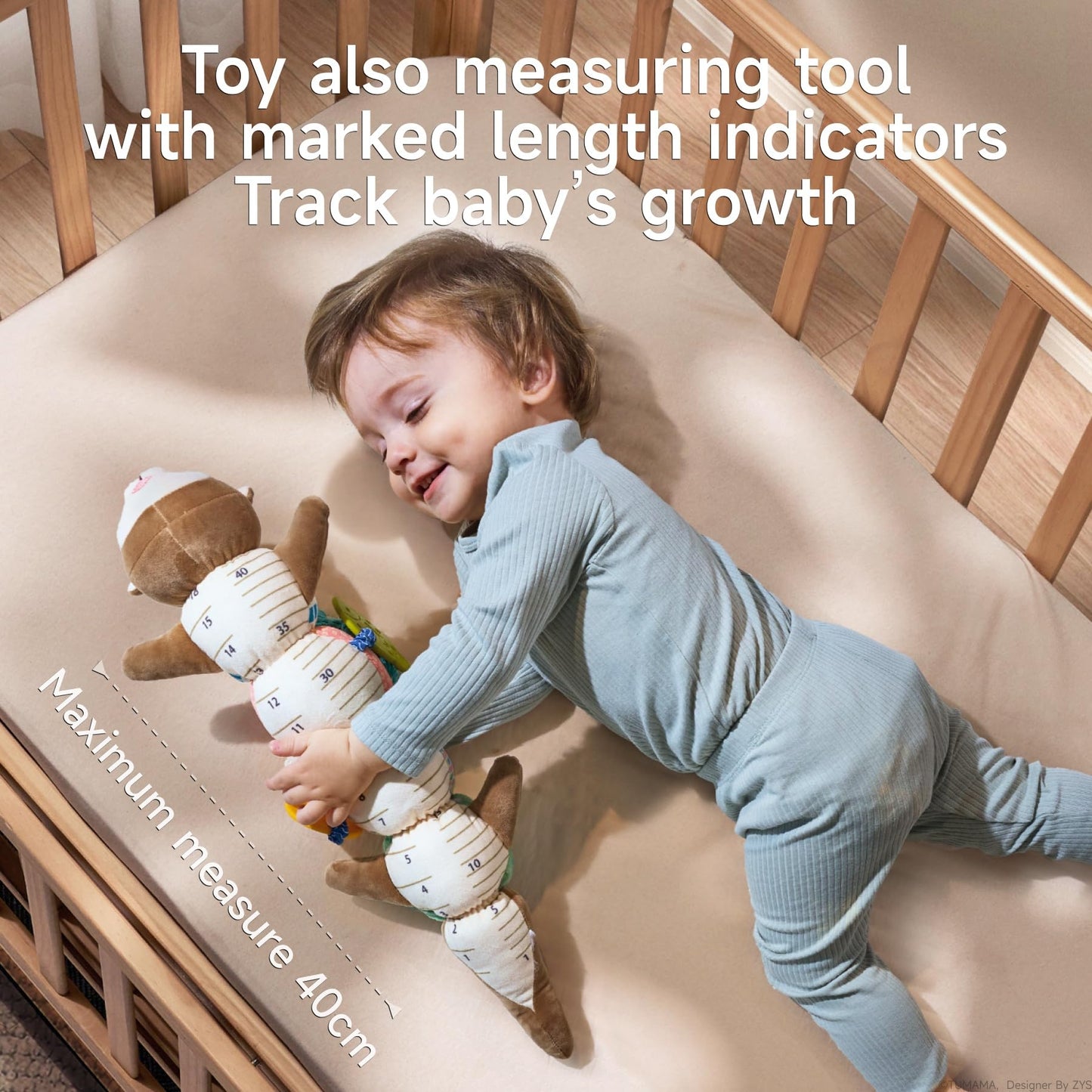 TUMAMA Baby Toy 0-6 Months - Tummy Time Plush Otter Sensory Toy, Soft Activity Sensory Toy for 3 4 5 6 12 Months Boys and Girls First Birthday Gift