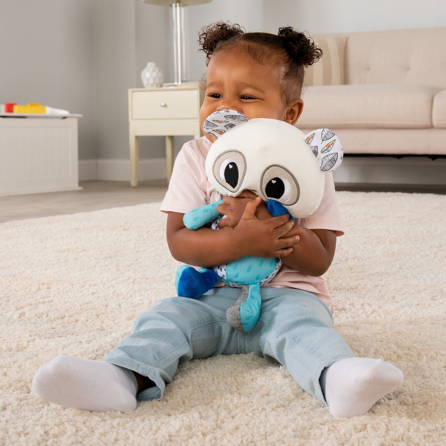 Lamaze Soothing Heart Panda Plush Lullaby Stuffed Animal - Vibrating Baby Soother Includes Calming Glowing Heartbeat and 3 Lullabies - Baby Light Up Toys and Musical Toys - Ages 9 Months and Up