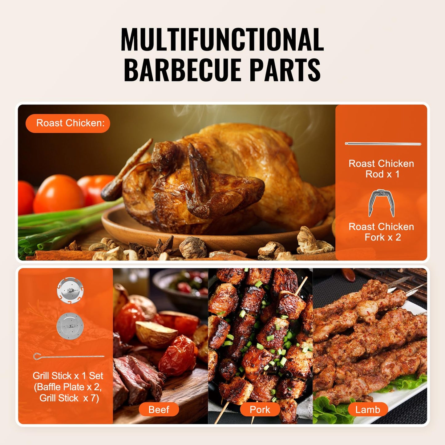 VEVOR Shawarma Grill Machine, Vertical Chicken Shawarma Cooker Machine Countertop, Electric Stainless Steel Broiler Gyro Rotisserie Oven Doner Kebab Machine, for Home Restaurant Kitchen Parties
