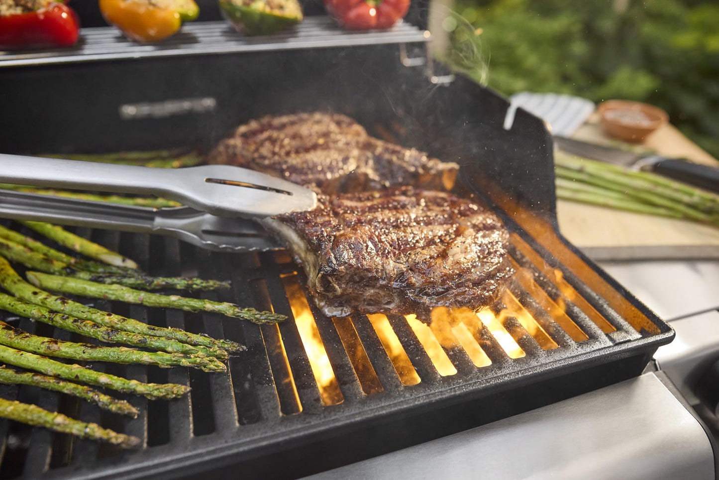 Weber Spirit E-435 Natural Gas Grill for Outdoor Cooking, 4 Burners and 1 Side Burner, Black – Porcelain-Enameled Cast-Iron Grates, 2 Boost Burners, Sear Zone