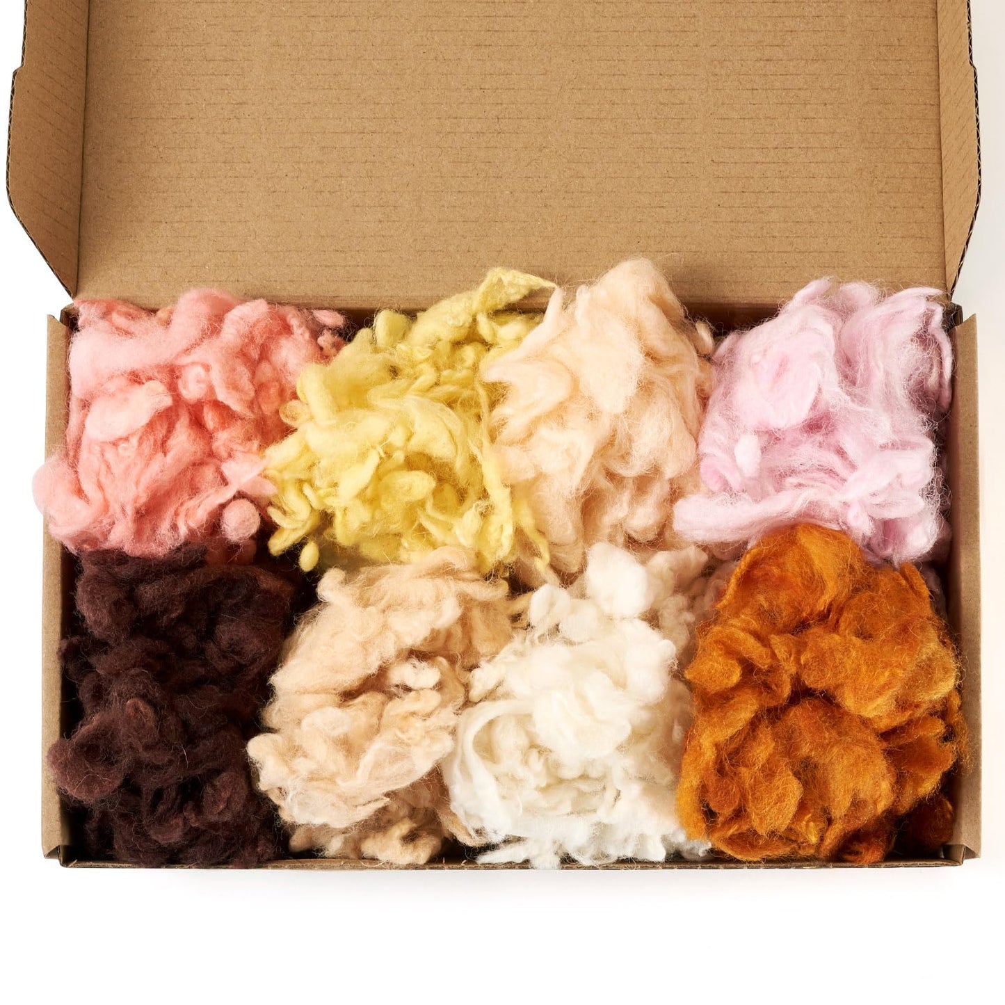 Sparkeads Wool Roving Yarn for Needle Felting Curly Soft Fibre Wool Supplies for DIY Hand Spinning Weaving Beginners Adults Handmade Flowers Felted Animal 40 G