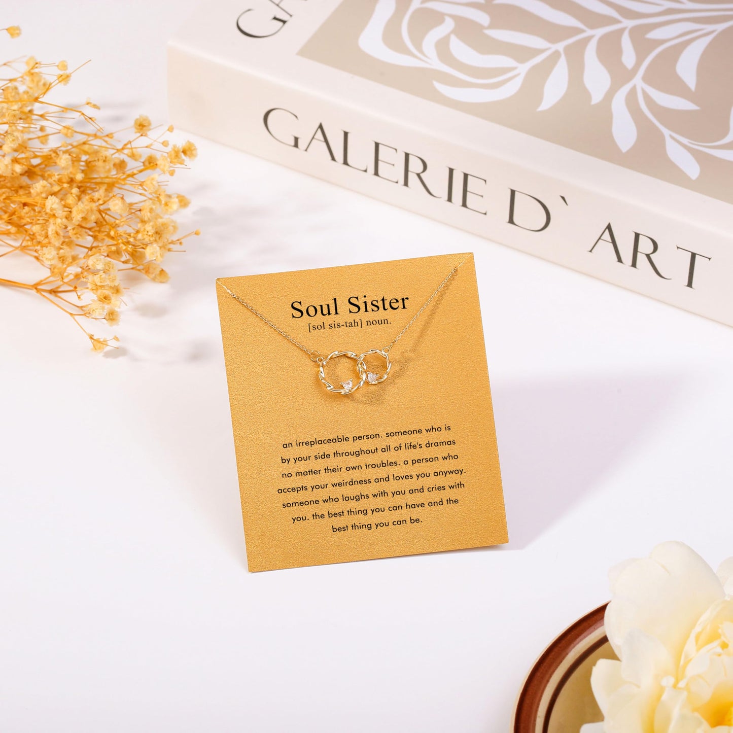 Friendship Gifts for Women,Long Distance Gift Soul Sister Gifts for Women(circle)