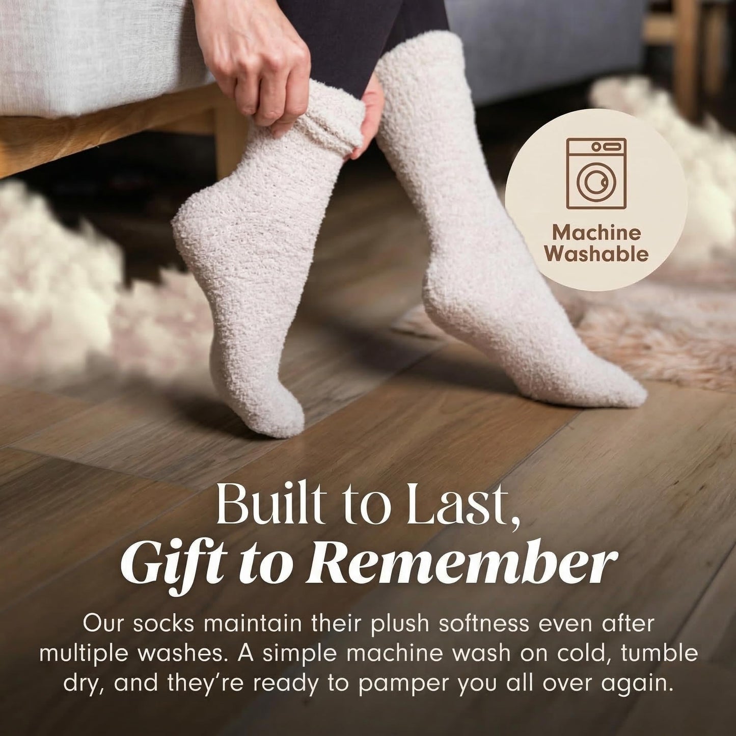Unboxme Happy Birthday Gifts for Women - Ultra-Luxe Cloud Socks, Cozy Birthday Gift for Her - Super Soft Fuzzy Sleep Socks for Women & Men