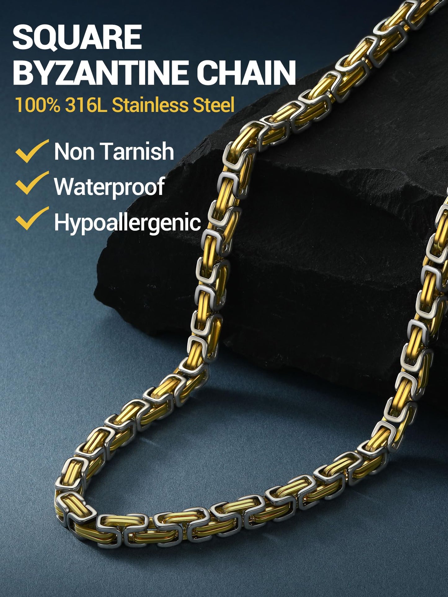 PROSTEEL Mens Necklace Chain 30 Inch Long Necklaces Stainless Steel Jewelry