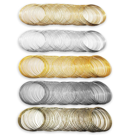 500 Loops Jewelry Wire Memory Beading Wire Steel Memory Wire Cuff Bangle Bracelet for Jewelry Making Supplies Art Creation Bracelet Necklace DIY Crafts Making Jewelry Making Dolls