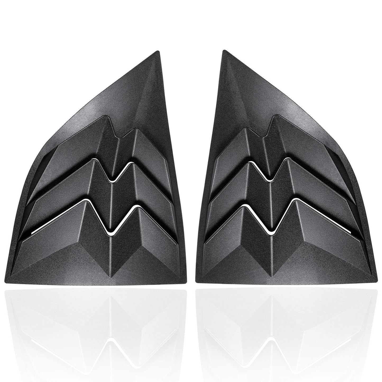 Bonbo Rear+Side Window Louver Fits for Dodge Challenger 2008-2022 2023 in GT Lambo Style Custom Fit Windshield Sun Shade Cover ABS (Matte Black)