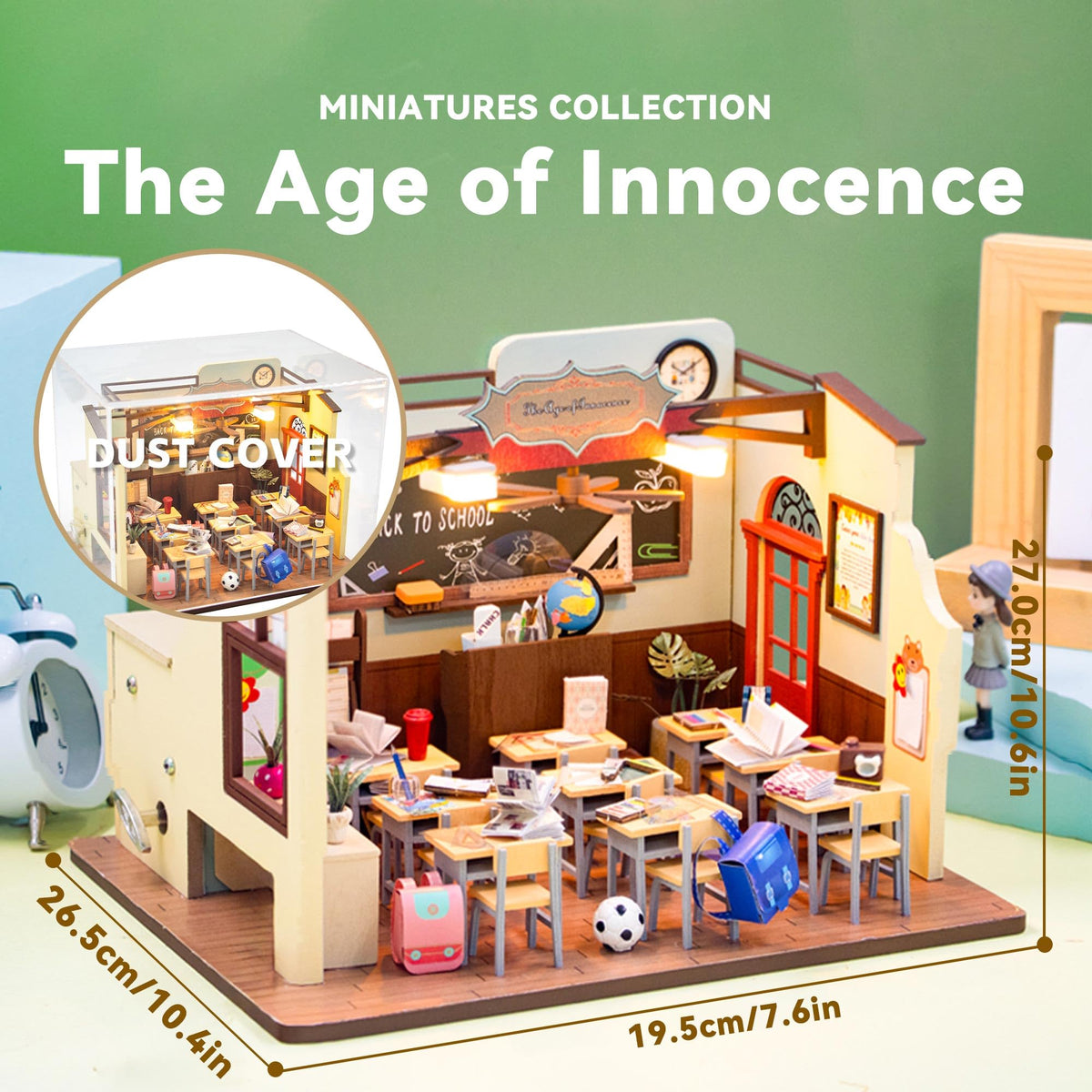 Flever Dollhouse Miniature DIY House Kit Creative Room with Furniture for Romantic Valentine's Gift(The Age of Innocence)