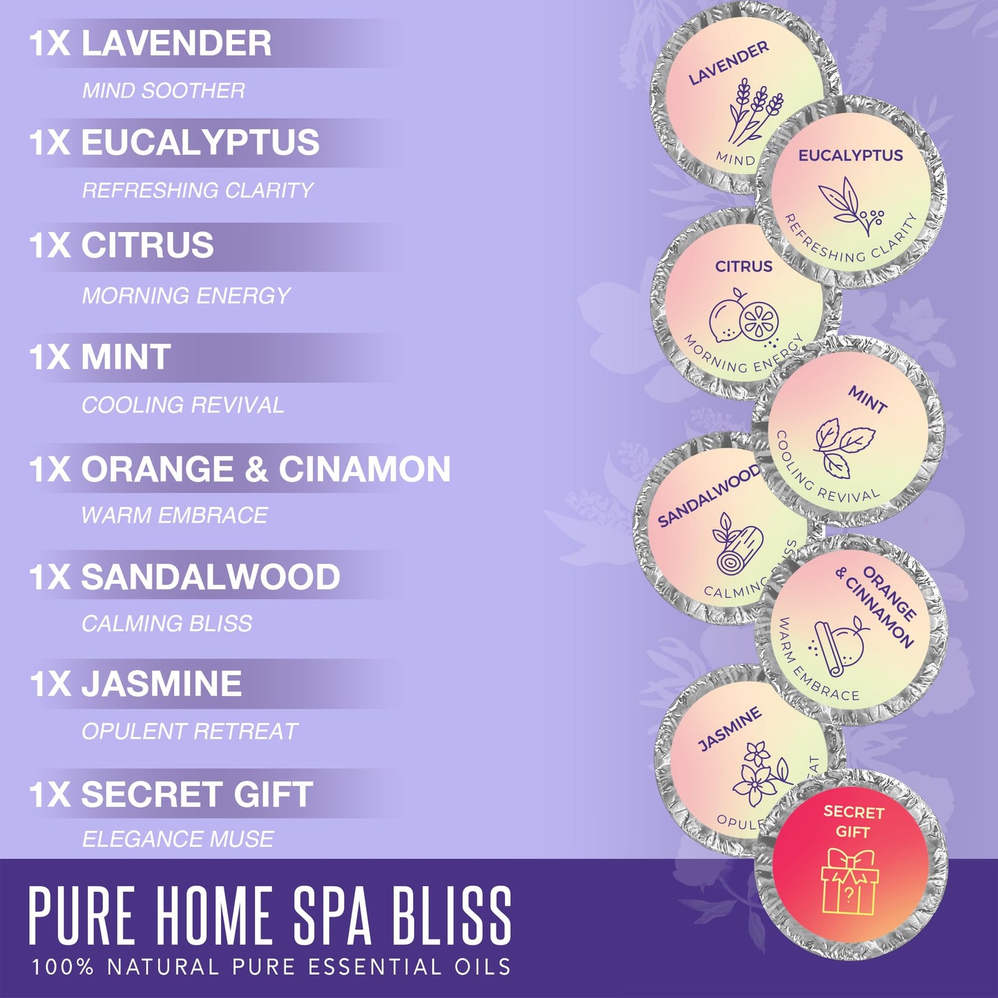 GOSSBY Shower Steamers Aromatherapy (8 Pcs) - Mothers Day Gift for Mom - Birthday, Stress Relief Gift for Women Wife Teen Girl - Basket Stuffers - Natural Essential Oils, Self Care Relaxation Home Spa