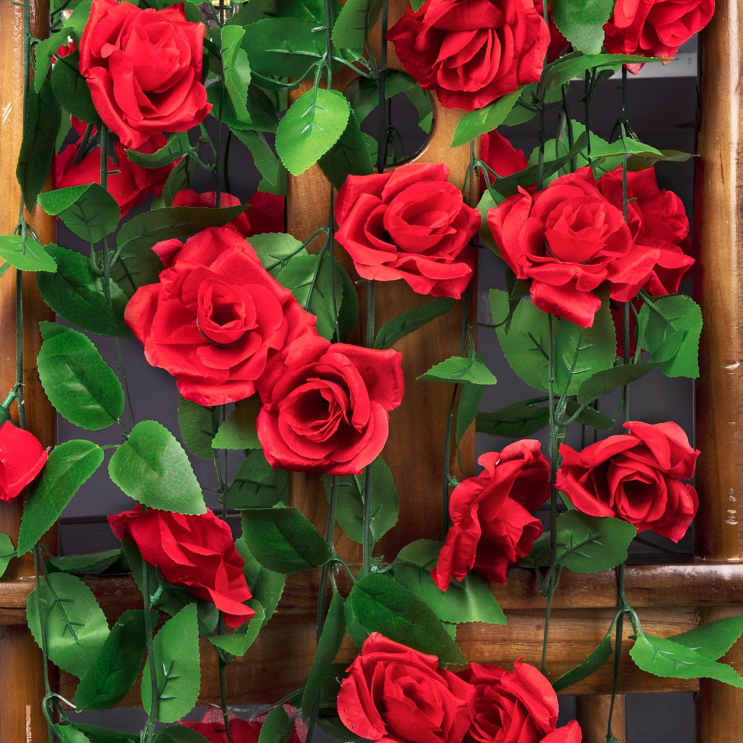 Arrowom Kentucky Roses Decorations, 48FT Roses Derby Party Supplies Fake Vine Flowers Plants, Derby Rose Artificial Flower Hanging Rose Home Party Garden Craft Art Decorations