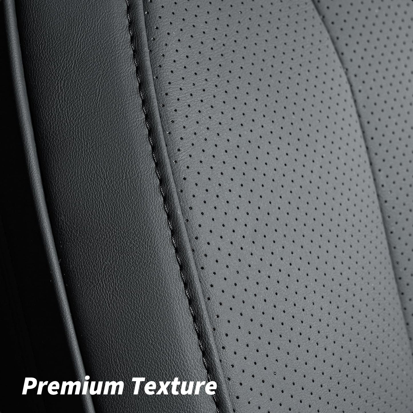 Car Seat Covers Custom for Ford F-150 | 2025 2024 2023 2022 2021 | Full Set for F150 SuperCrew CrewCab XL XLT | Pickup Leather Seats Protector Coverage Cushion F 150 Interior Accessories | Black