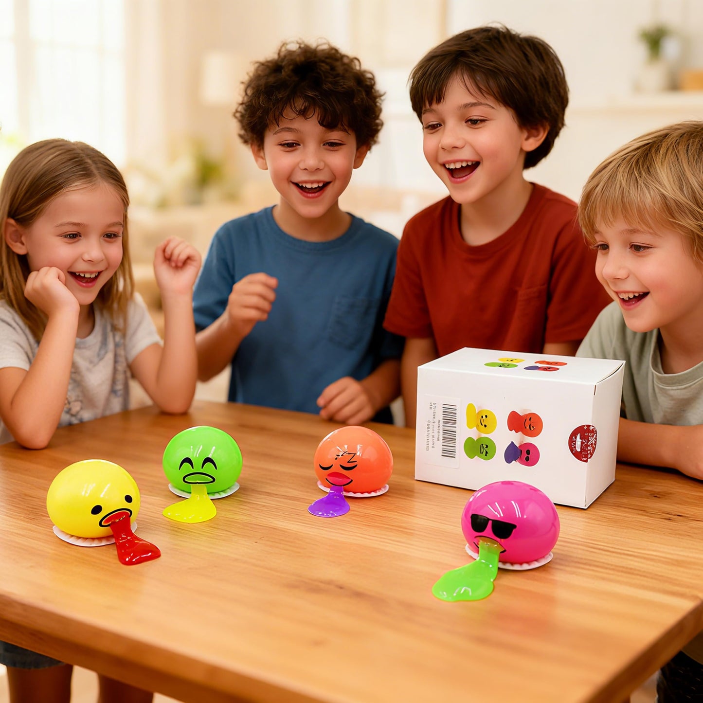 Vomiting Egg Slime Toy - Funny Prank Squeeze Stress Ball Puking Yolk, Novelty Fidget Relief Toy Gag Gift for Kids Adults, Christmas Stocking Stuffers & Birthday Parties