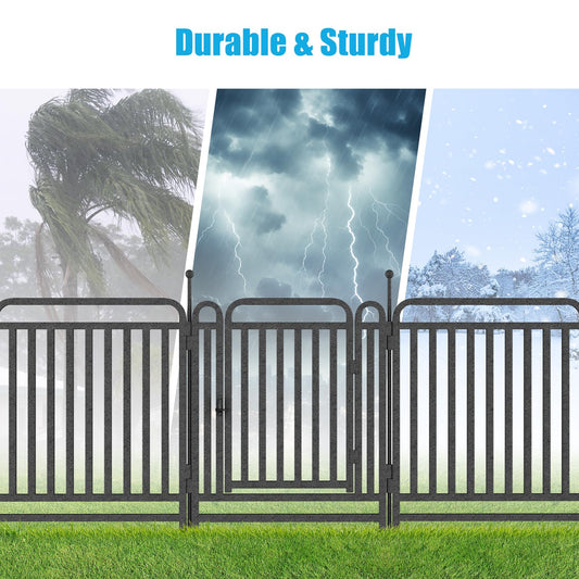 GDKASRNY Thickened Dog Playpen Foldable Metal Yard Fence32/43inch Compact Portable Animal Barrier Fence for Indoor Outdoor (24 Panels, 32 inch)