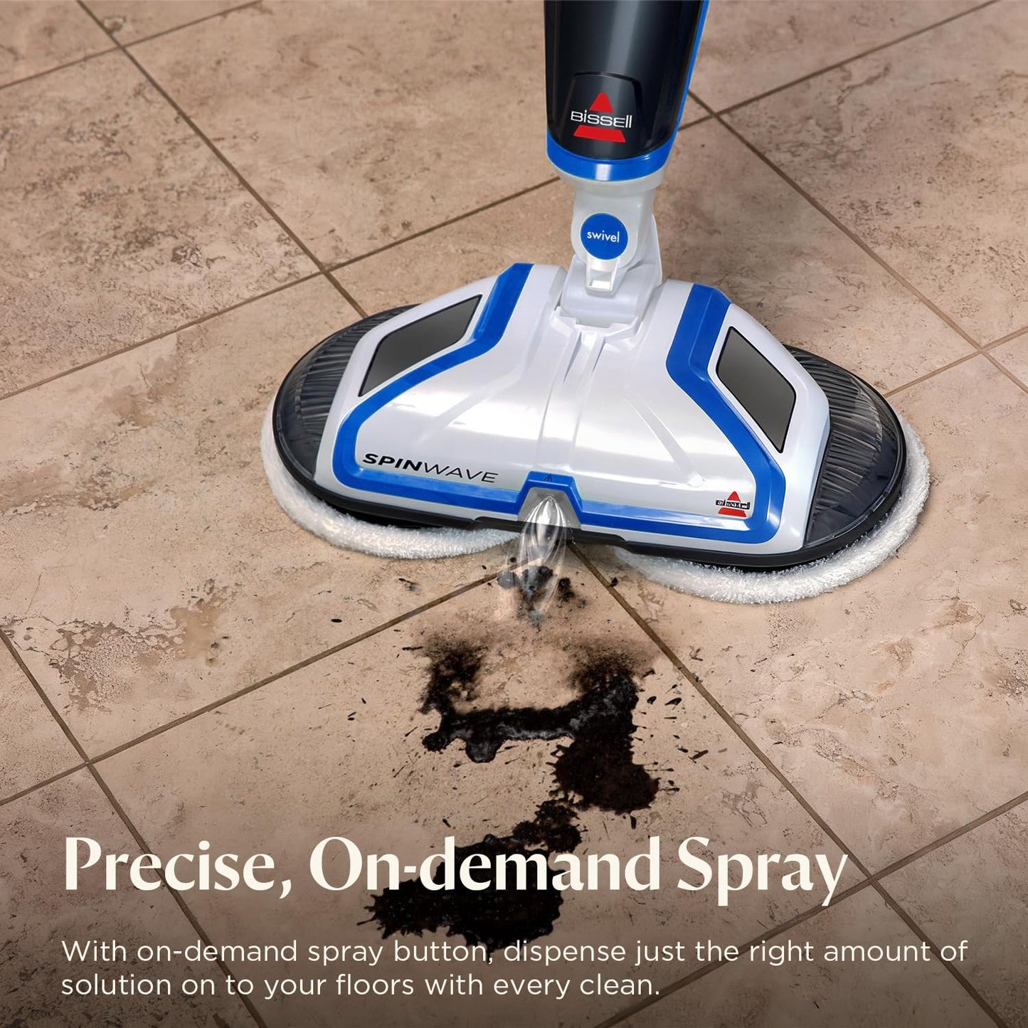 Bissell® SpinWave Hard Floor Expert Corded Spin Mop Cleaner with Washable mop Pads for Sealed Hard Floors, 20393