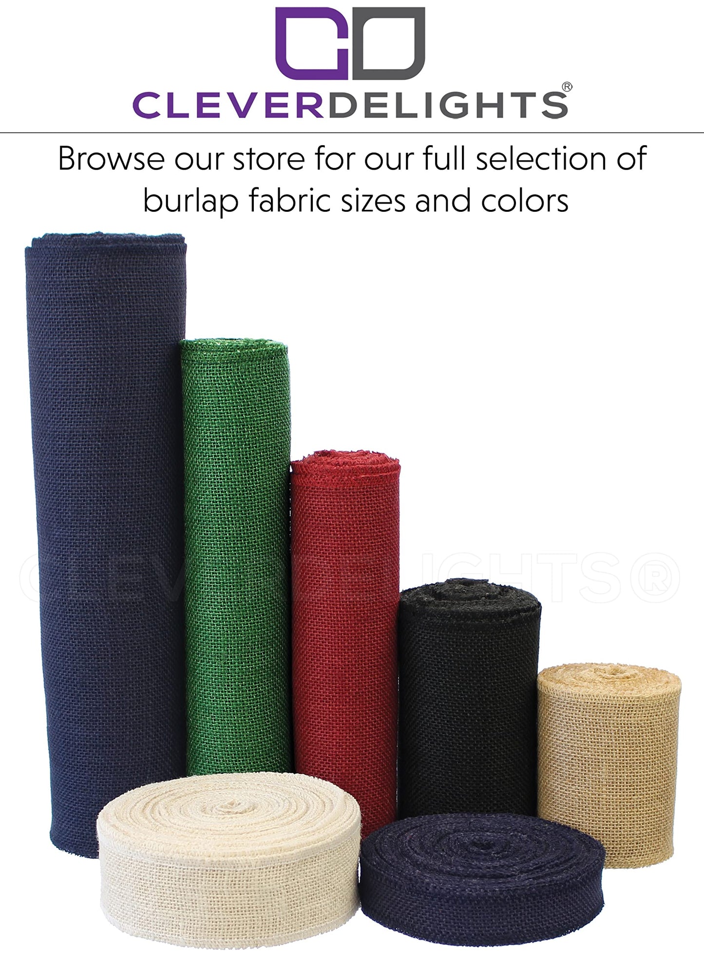 CleverDelights 6" Red Burlap Roll - Finished Edges - 10 Yards - Jute Burlap Fabric