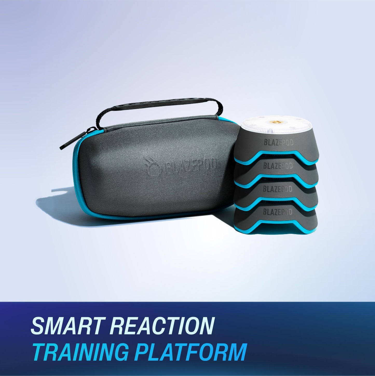 BlazePod Soccer Reaction Training Kit – 4 Smart Light Pods for Speed, Ball Control & Game IQ – Football Reflex Training for Players & Coaches – App Access Included