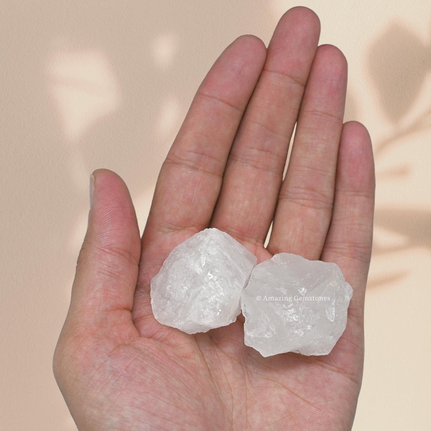 Amazing Gemstone Clear Quartz Raw Crystals and Healing Stones, Natural Rocks For Tumbling - DIY Raw Stones And Crystals (1 Piece)