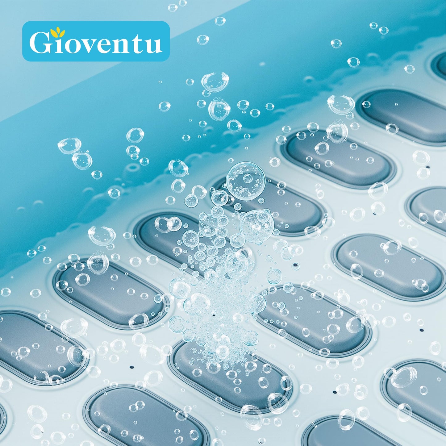 Upgraded Bathtub Spa Mat, Portable Spa Bubble Bath Massager with 6 Adjustable Settings, Upgraded Non-Slip Design and Remote Control, Hot Tub Jet Mat for Bathtub at Home, Full-Body Support