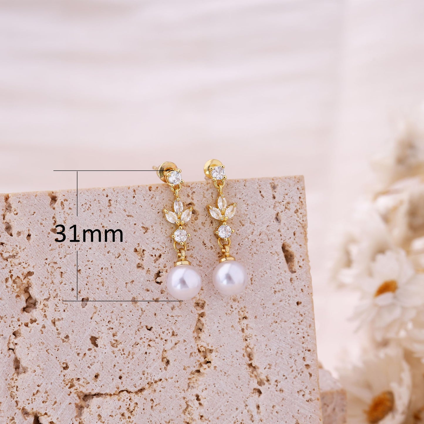 SELFROSE Gold Dangle Earrings for Women,Dainty Gold Drop Wedding Earring Statement Prom Earrings for Women Trendy Fashion Bride Earring Long Wedding Jewelry