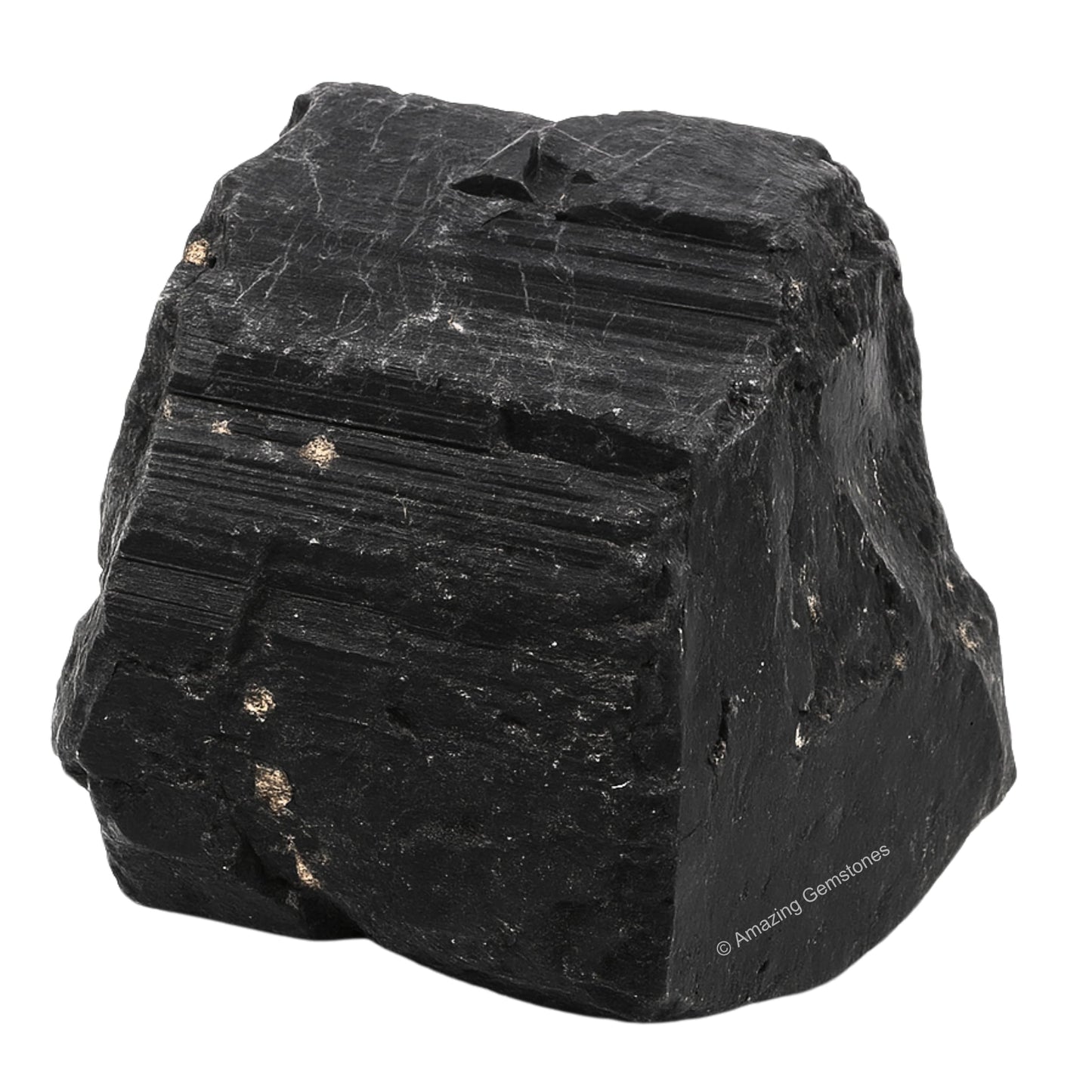 Amazing Gemstone Black Tourmaline Raw Protection Crystals and Healing Stones, Natural Rocks for Tumbling and DIY Raw Stones and Crystals (1 Piece)