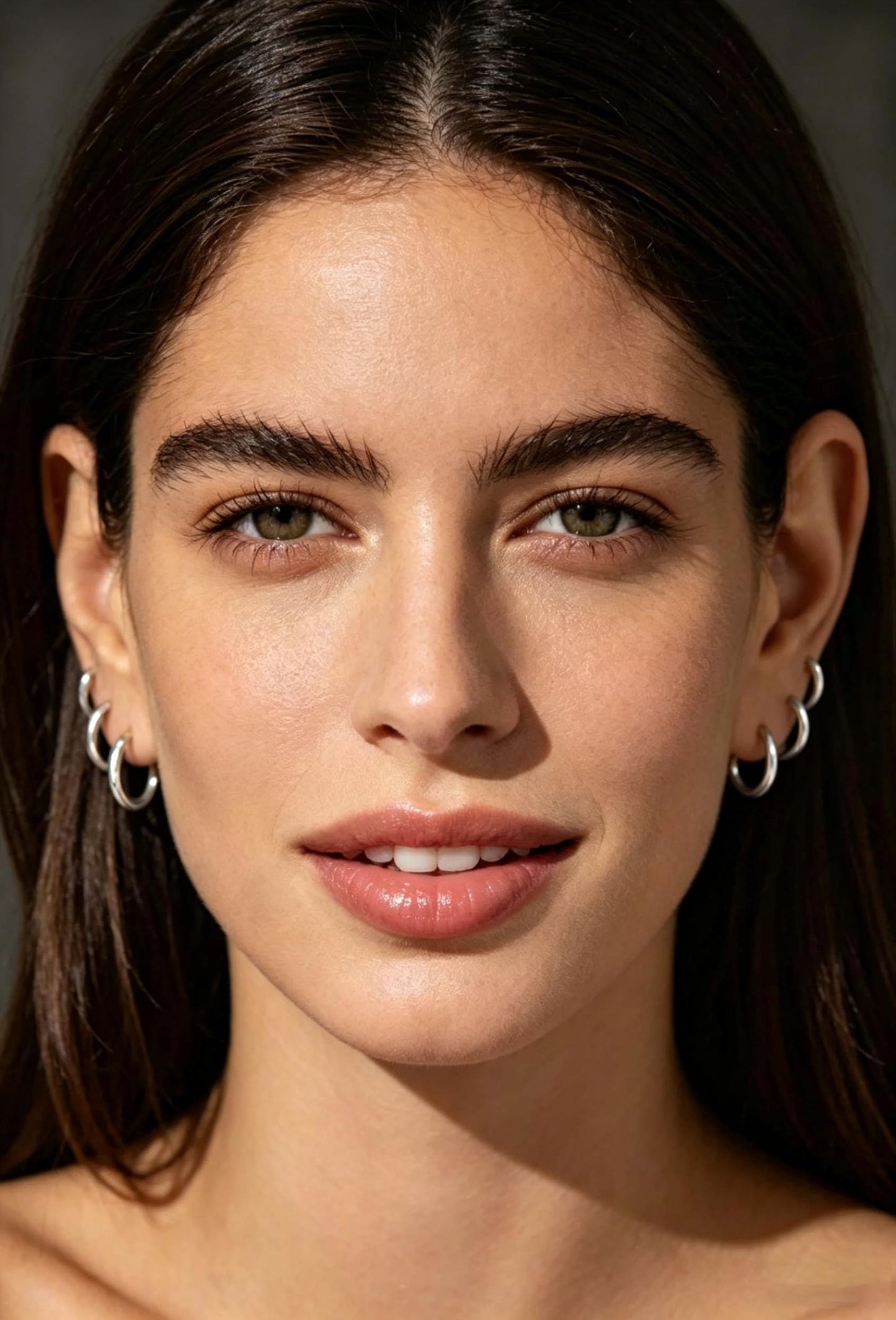 3Pairs Gold Hoop Earrings Set for Women Trendy Chunky Huggie Dainty Earring Jewelry for Women Teens (Silver - 3 Pairs Set)
