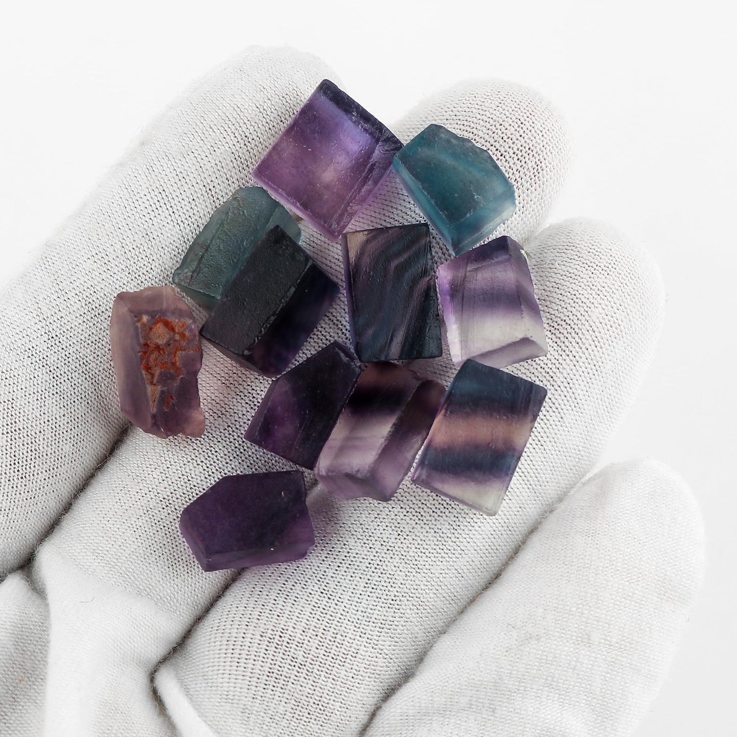 CRYSTALIS 100cts Natural Fluorite Raw Crystals, Loose Gemstone Wholesale Bulk Rough Jewelry Making Supply, Chakra And Healing Raw Stones, Wire Wrapping, DIY, Tumbling, Gem Collection, AA+