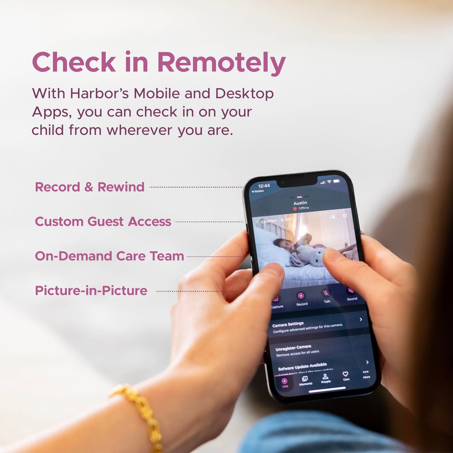 Harbor Smart Baby Monitor with 10” Tablet - The Most Reliable Way to Monitor Your Baby with or Without Internet - Private & Secure - Travel Friendly - Supports 2+ Cameras - Lifetime Membership