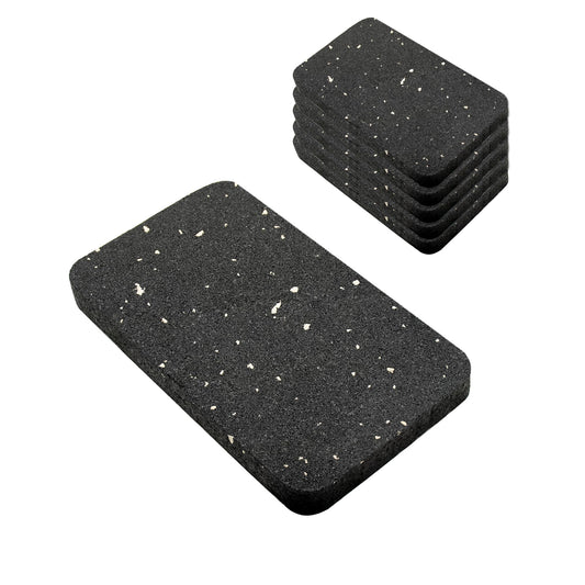 TEKDOE Thick Rubber Treadmill Mat Pads, for Noice Reduce, Anti Vibration, Floor Protection of Exercise Equipment, Stationery Bike, Rowing Machine and Home Gym Station ( 6 inch Length, 3 1/2 inch Width)