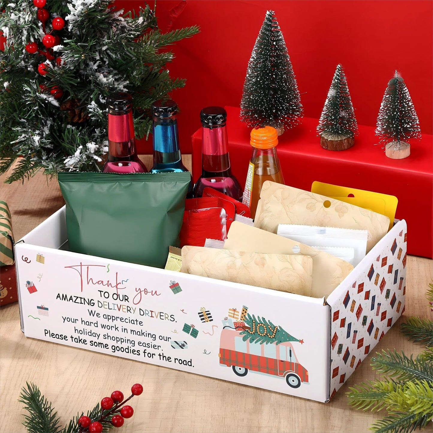 Epakh Christmas Snack Box for Delivery Driver Thank You to Our Amazing Delivery Driver Gifts Boxes Thank You Gifts for Courier, Postal Workers, Mail Carriers, Bus Drivers