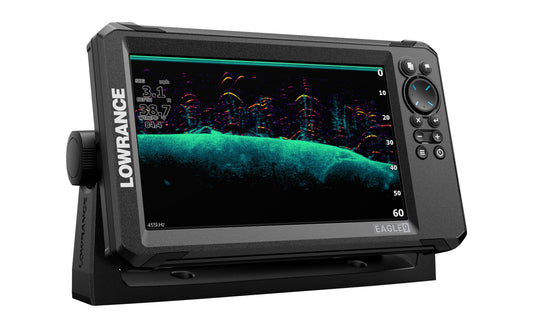Lowrance Eagle 9 FishFinder/Chartplotter with TripleShot HD Transducer and C-MAP Inland Charts, 9-inch IPS Screen, Black, 000-16126-001