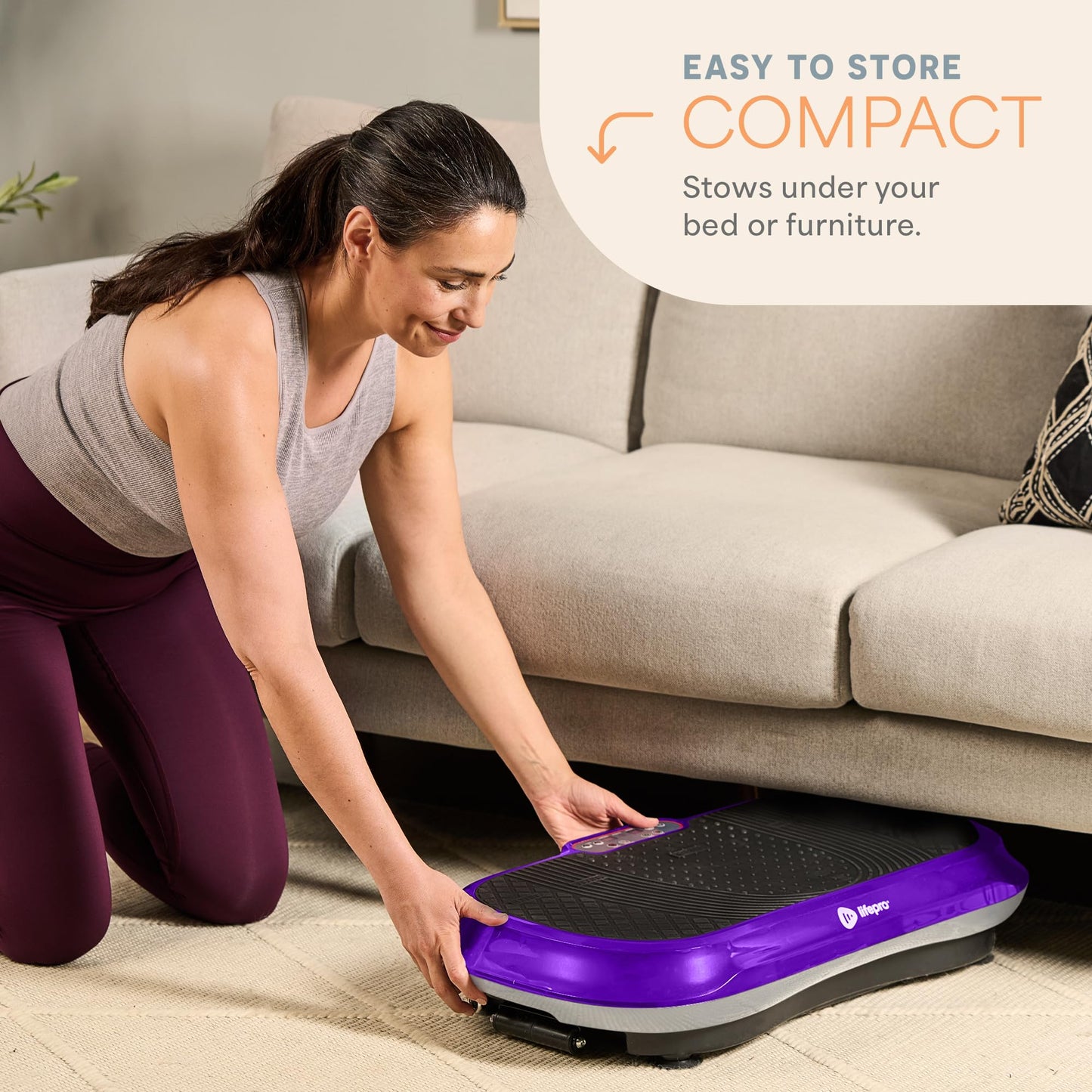 Lifepro Waver Vibration Plate Exercise Machine – High-Intensity Vibration for Muscle Activation, Full-Body Workout Vibrating Platform with Loop Bands, Fitness Equipment for Strength Toning & Fat Loss