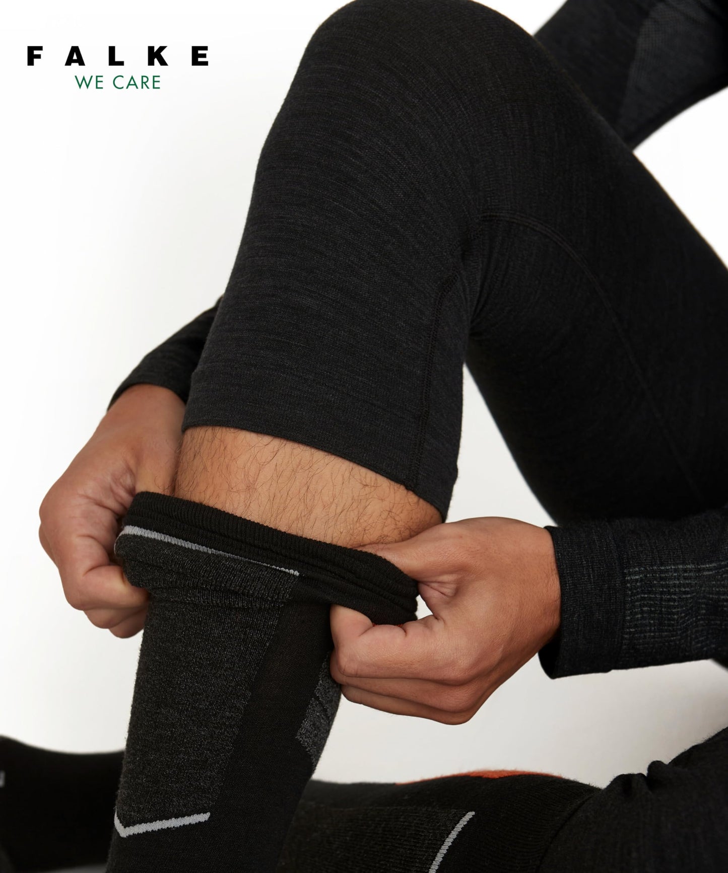 FALKE Men's Wool Tech. 3/4 Tights Base Layer Bottom, Thermal Breathable Quick Dry, 1 Piece