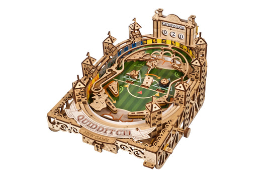 UGEARS Harry Potter Quidditch Pinball Machine - 3D Wooden Puzzles for Adults to Build, Mechanical Wooden Model Kits, Wood Brain Teaser Puzzles, Harry Potter 3D Puzzle Pinball Game for Christmas