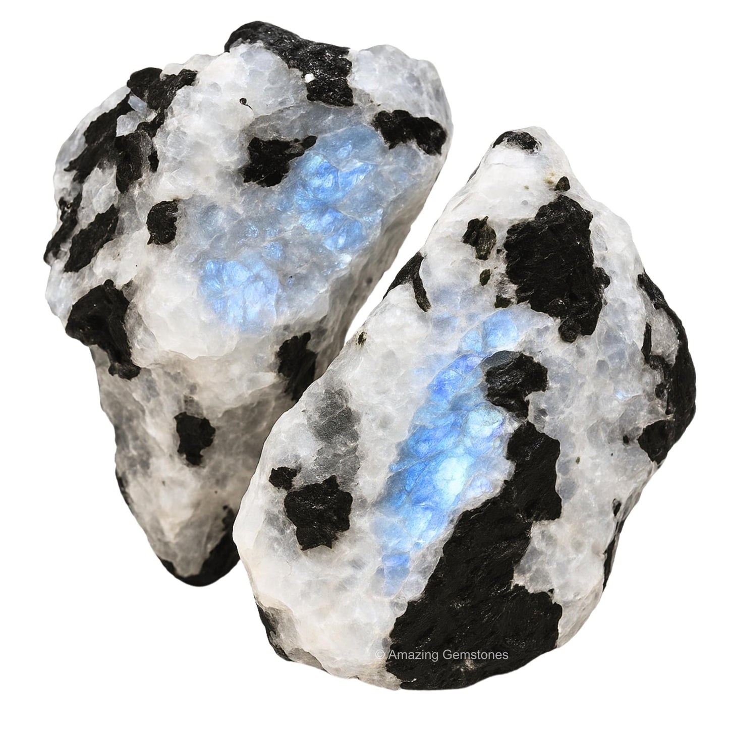 Amazing Gemstone Rainbow Moonstone Raw Crystals and Healing Stones, Natural Rocks For Tumbling - DIY Raw Stones And Crystals (1 Piece)