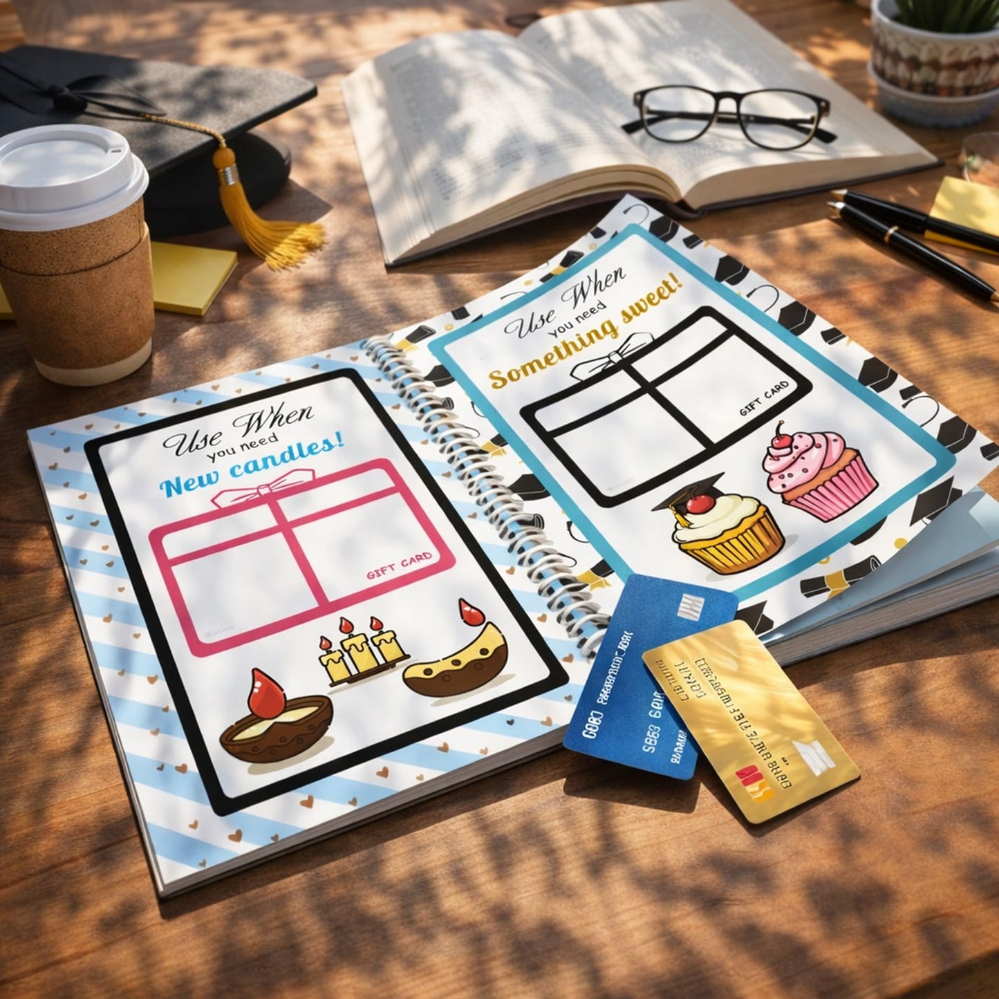 College survival gift card book - College Gift Card Book 2026 open when envelopes for college student– Graduation Gifts for High School College Survival Gift Card Booklet Holder Book