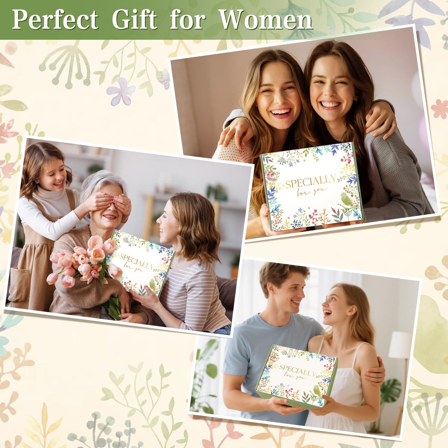 Self Care Gifts for Women Get Well Soon, Gift Baskets for Women, Inspirational Birthday Gifts for Woman, Sympathy Thinking of you, Spa Set for New Mom Friend Sister