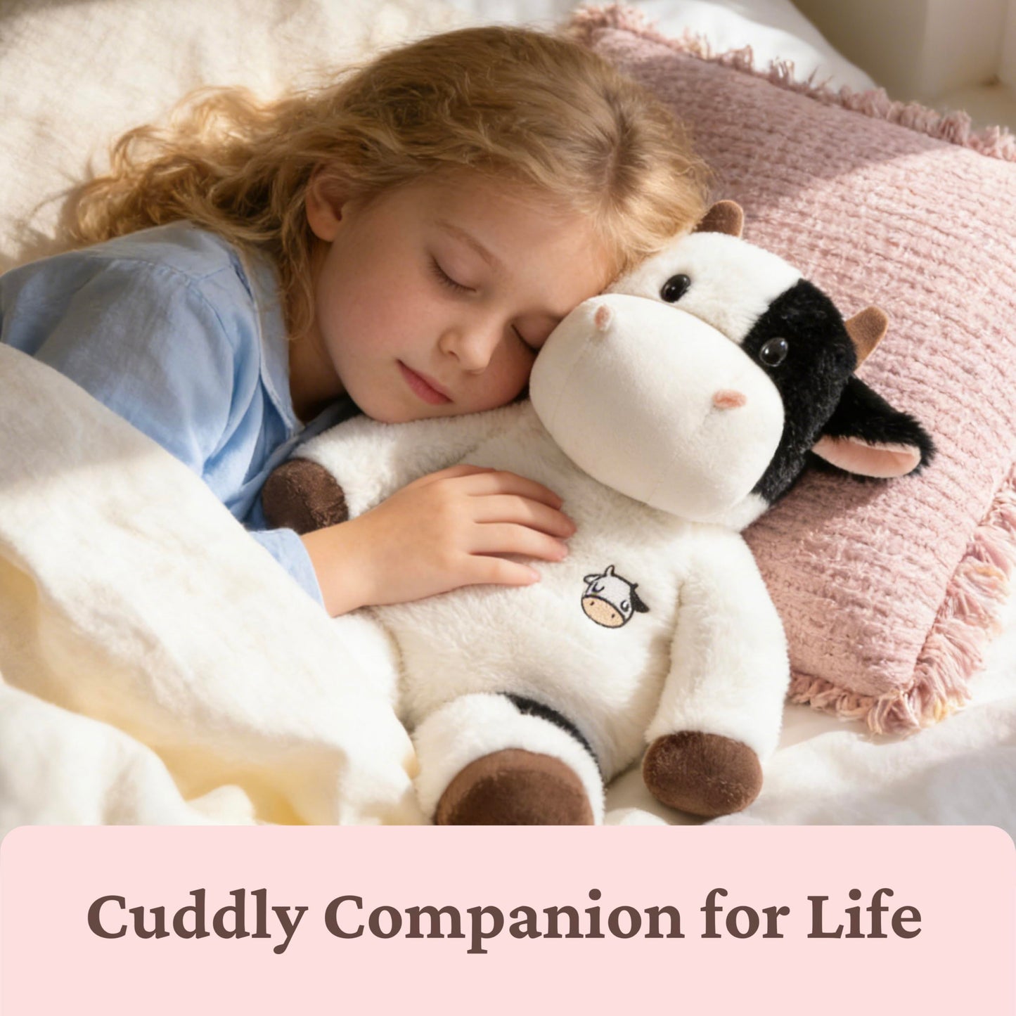 IKASA Big Cow Stuffed Animal Plush Toy,18" Large Soft Plushy Fluffy Toys, for Kids Girls Boys